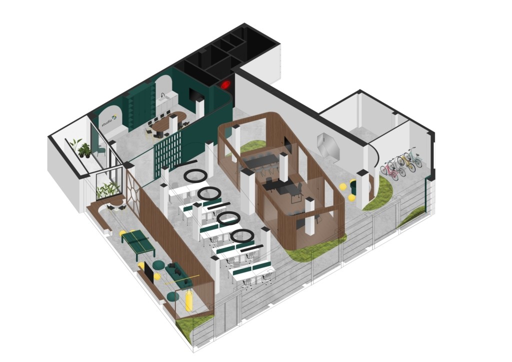 600平米軟件開發公司辦公室裝修設計