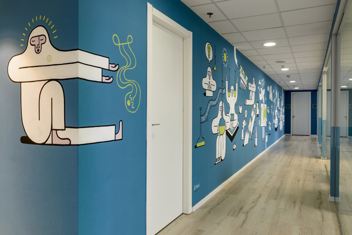 350平米生物技術公司辦公室裝修設計