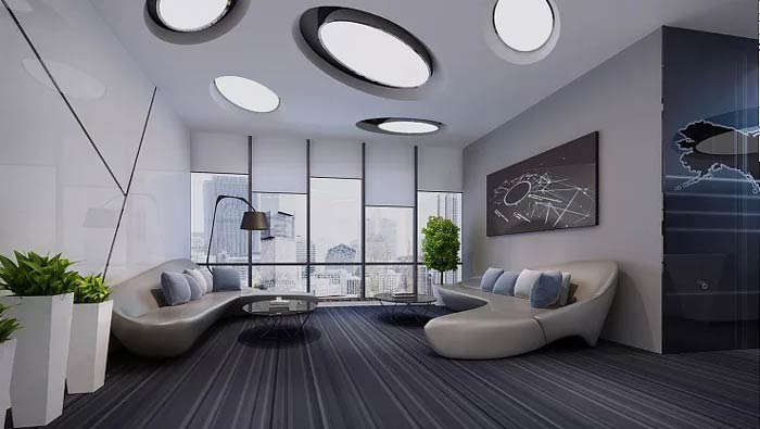 1300平米光電科技公司辦公樓裝修設計