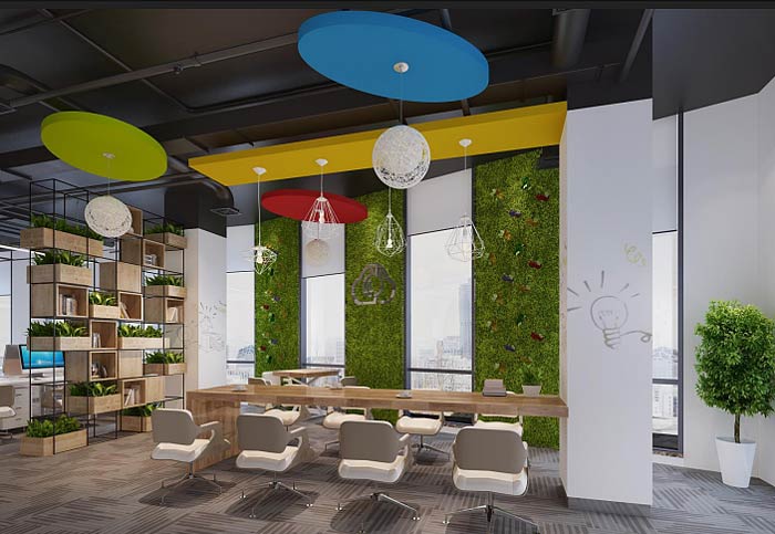 1300平米光電科技公司辦公樓裝修設計