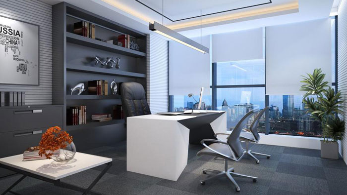 550平米能源集團(tuán)公司辦公室裝修設(shè)計(jì)