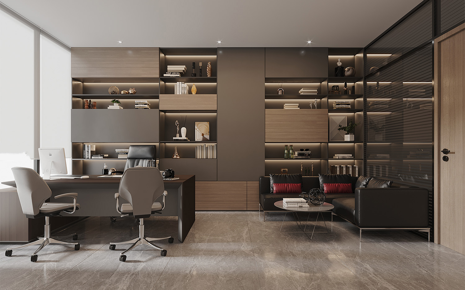 180平米電子公司辦公室裝修設計效果圖