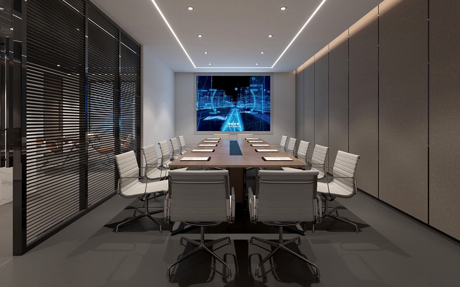 180平米電子公司辦公室裝修設計效果圖