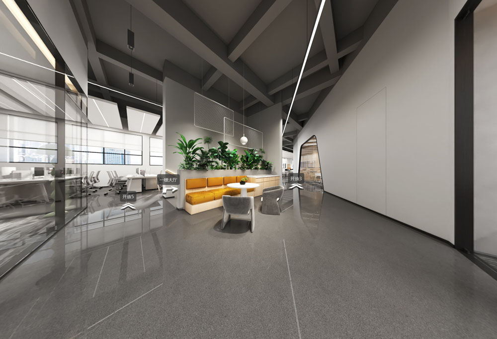 1600平方鄭州辦公樓設計方案+裝修施工