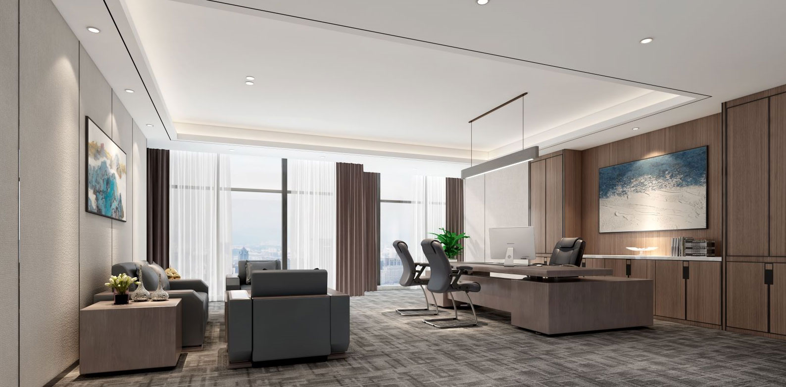 800平鄭州辦公室裝修設計效果圖