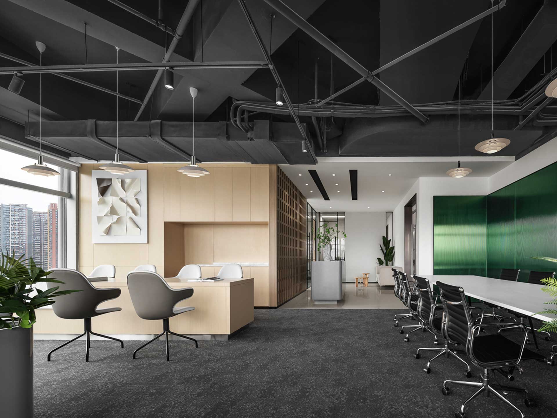 315平米鄭州辦公空間設計施工效果圖