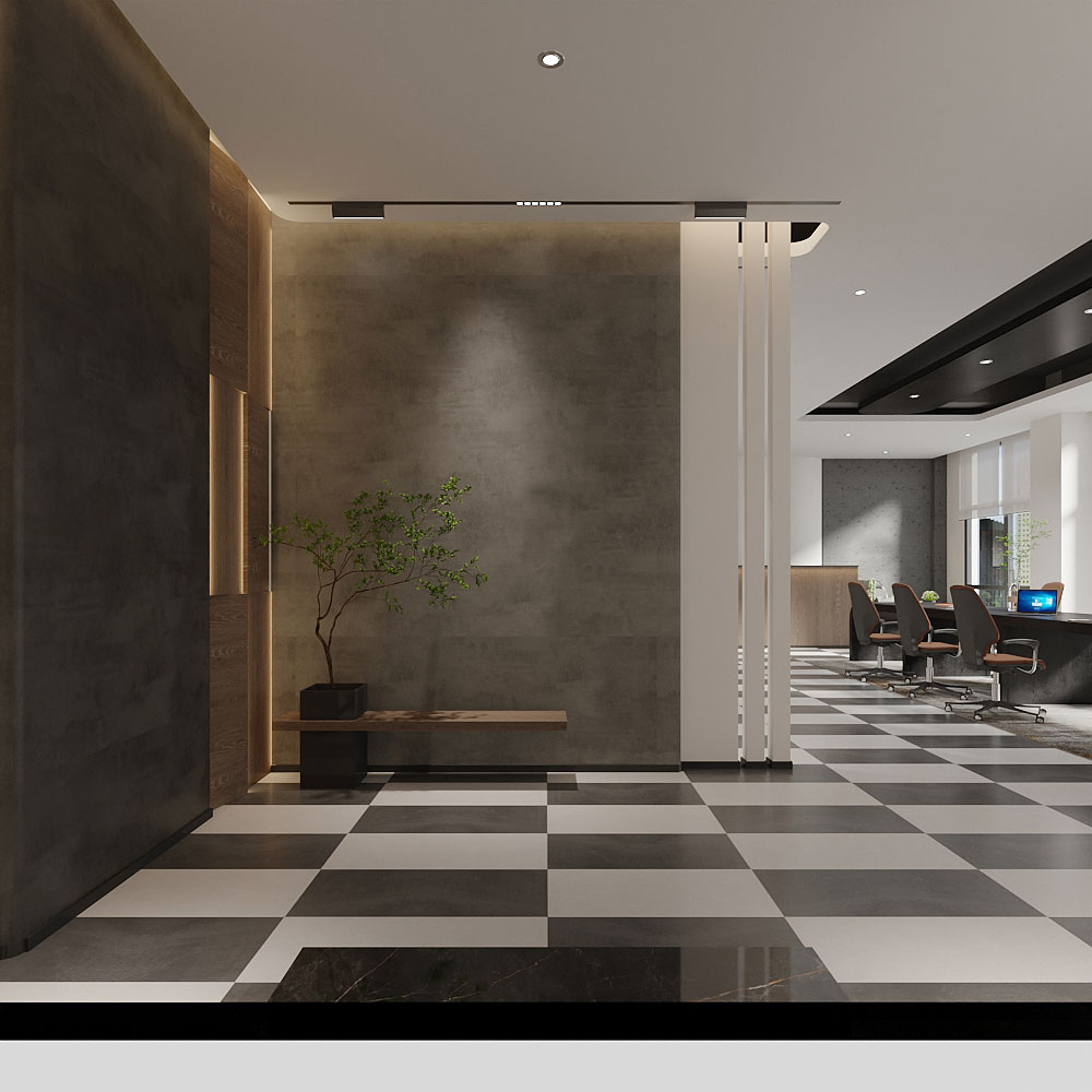 500平米科技辦公室裝修設計效果圖