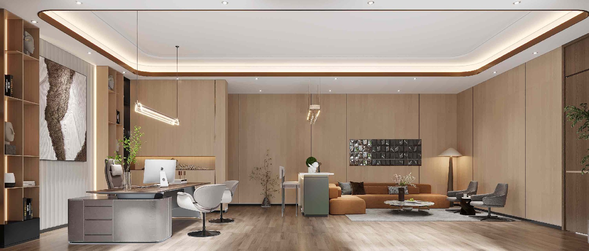 500平米科技辦公室裝修設計效果圖