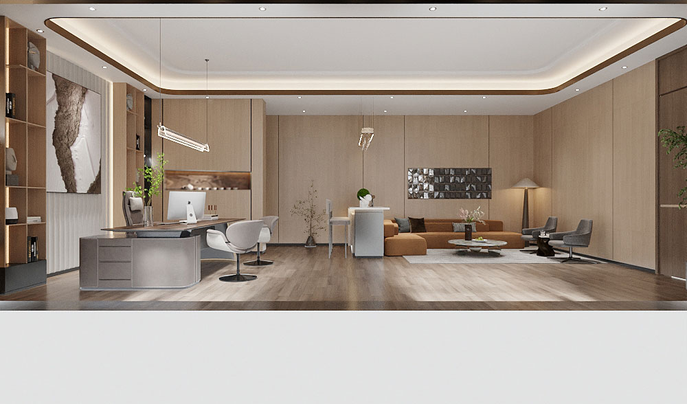 500平米科技辦公室裝修設計效果圖