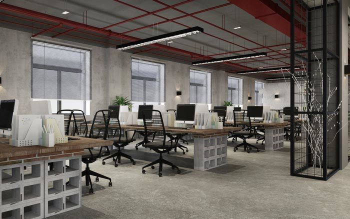 310平米鄭州辦公室裝修工業風效果圖
