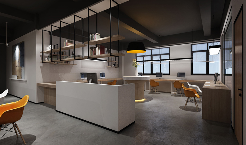 265平米鄭州辦公室設計特色藝術效果圖