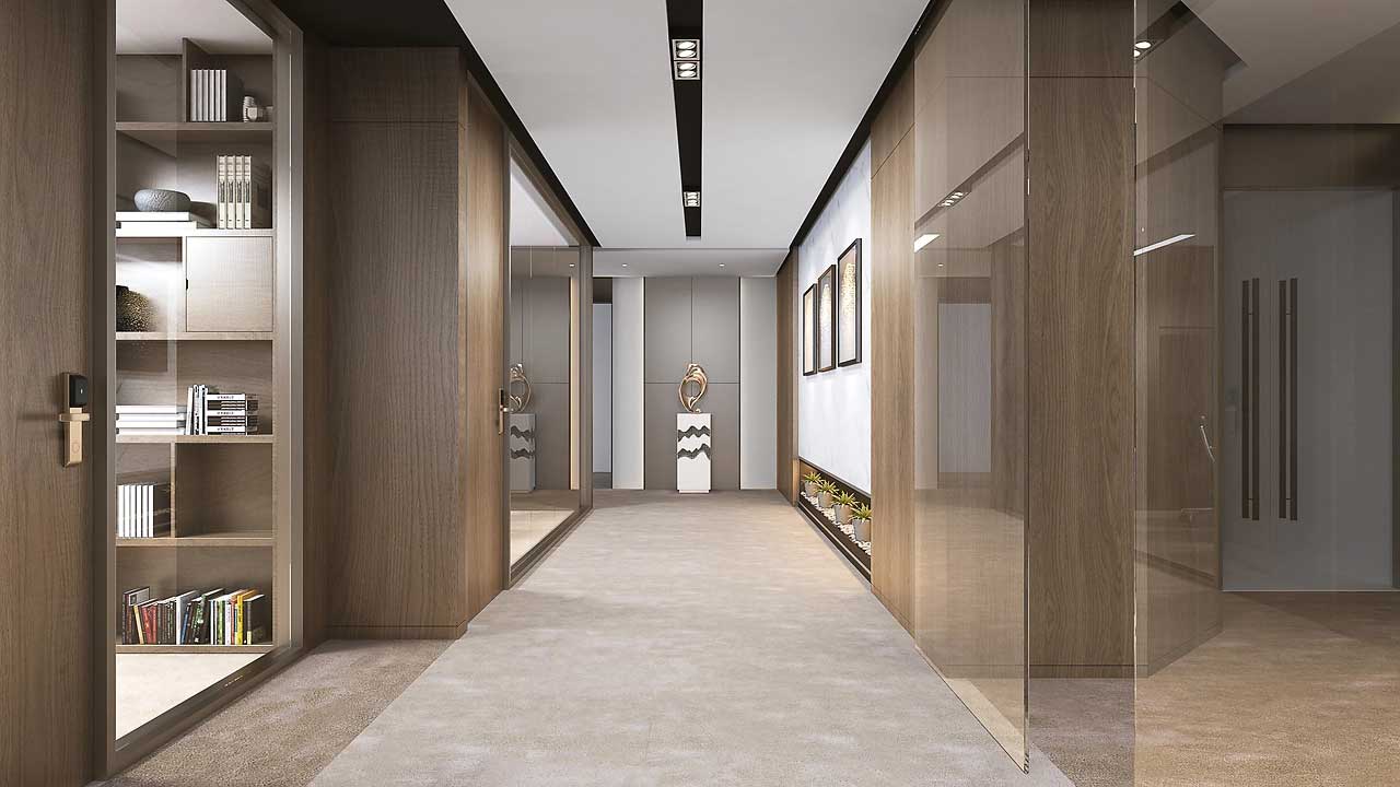 300平米鄭州商務辦公室設計效果圖