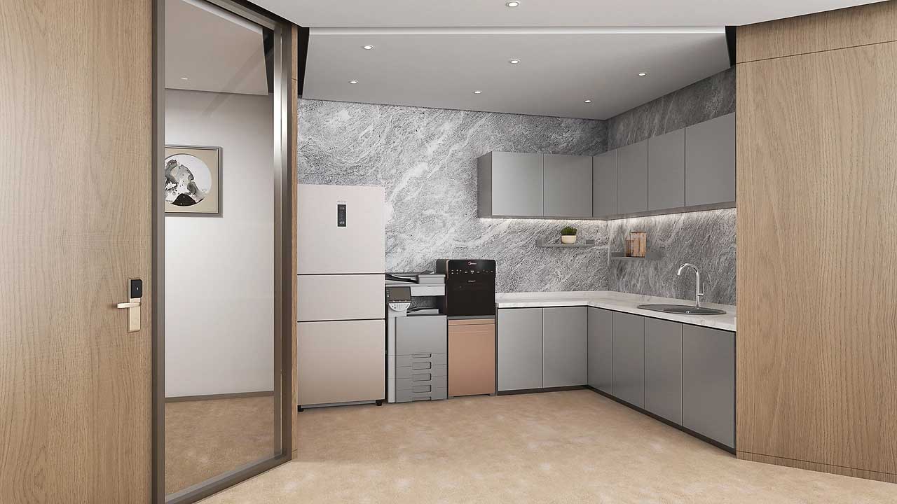 300平米鄭州商務辦公室設計效果圖