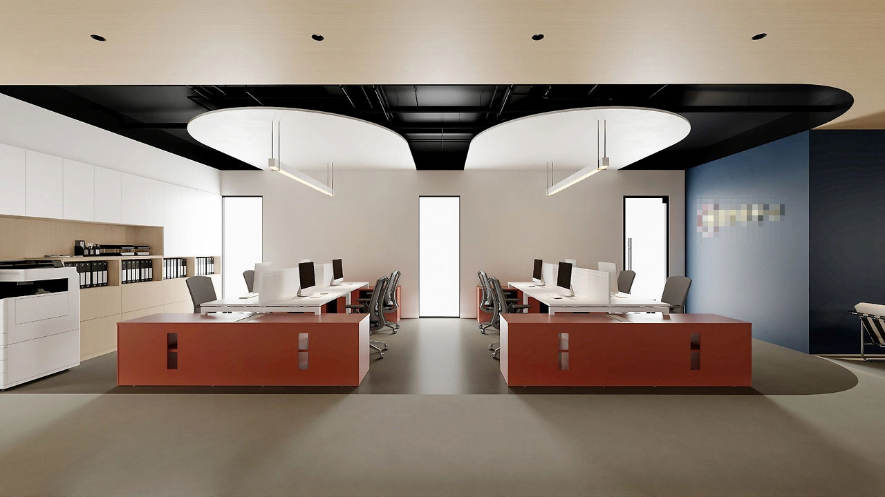 254平方鄭州辦公室裝修施工效果圖