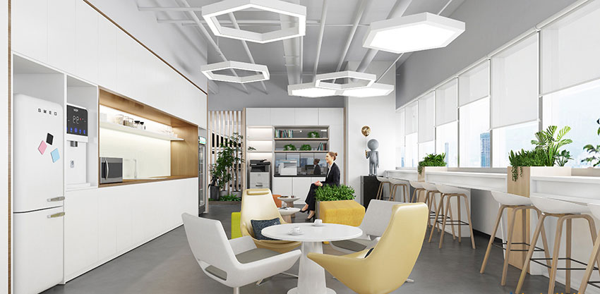 375平米鄭州辦公室裝修施工效果圖