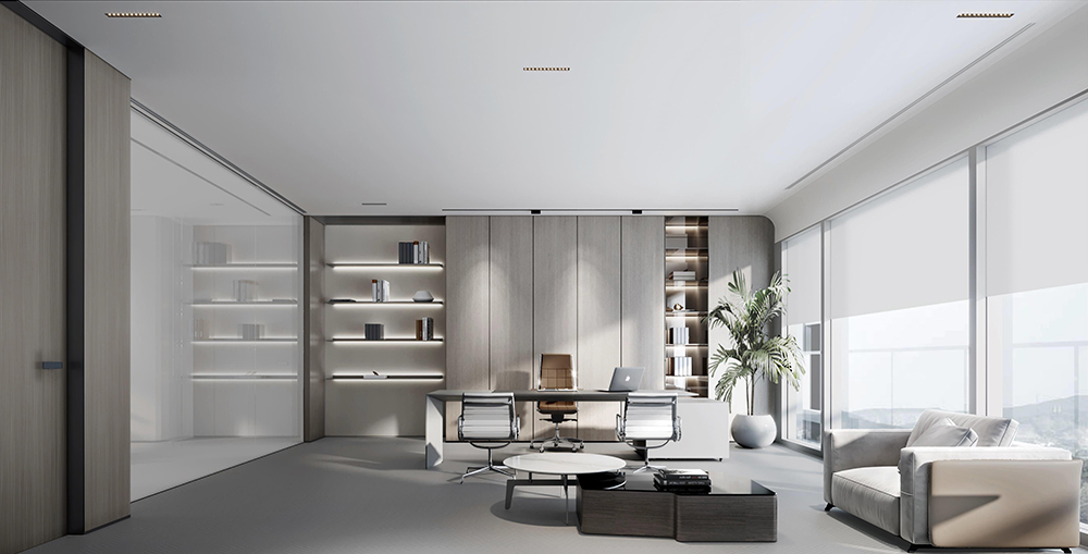 1200平米鄭州企業辦公室裝修設計效果圖