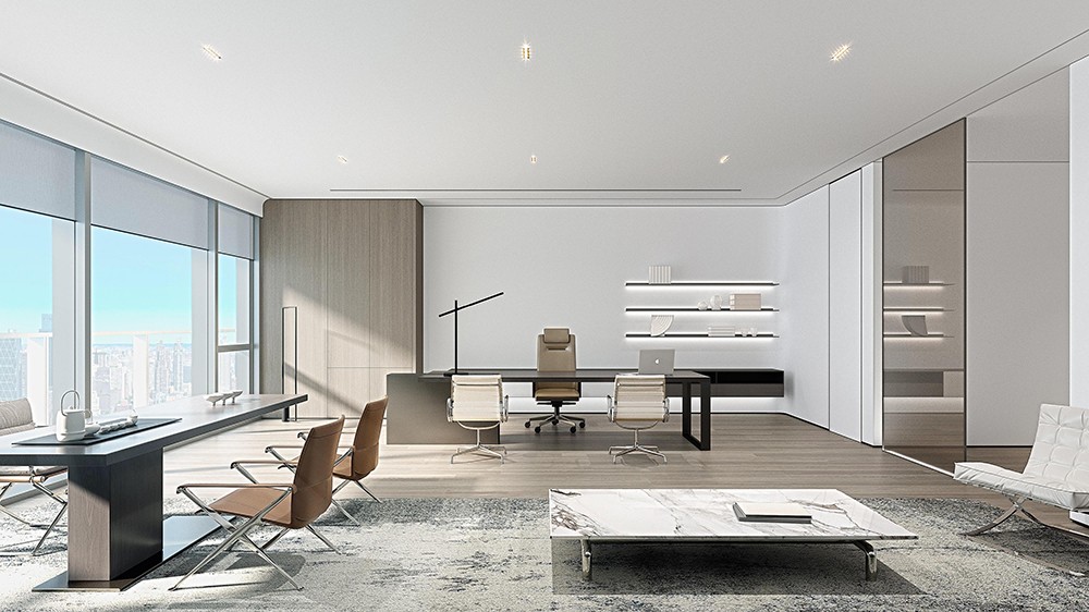 1200平米鄭州企業辦公室裝修設計效果圖