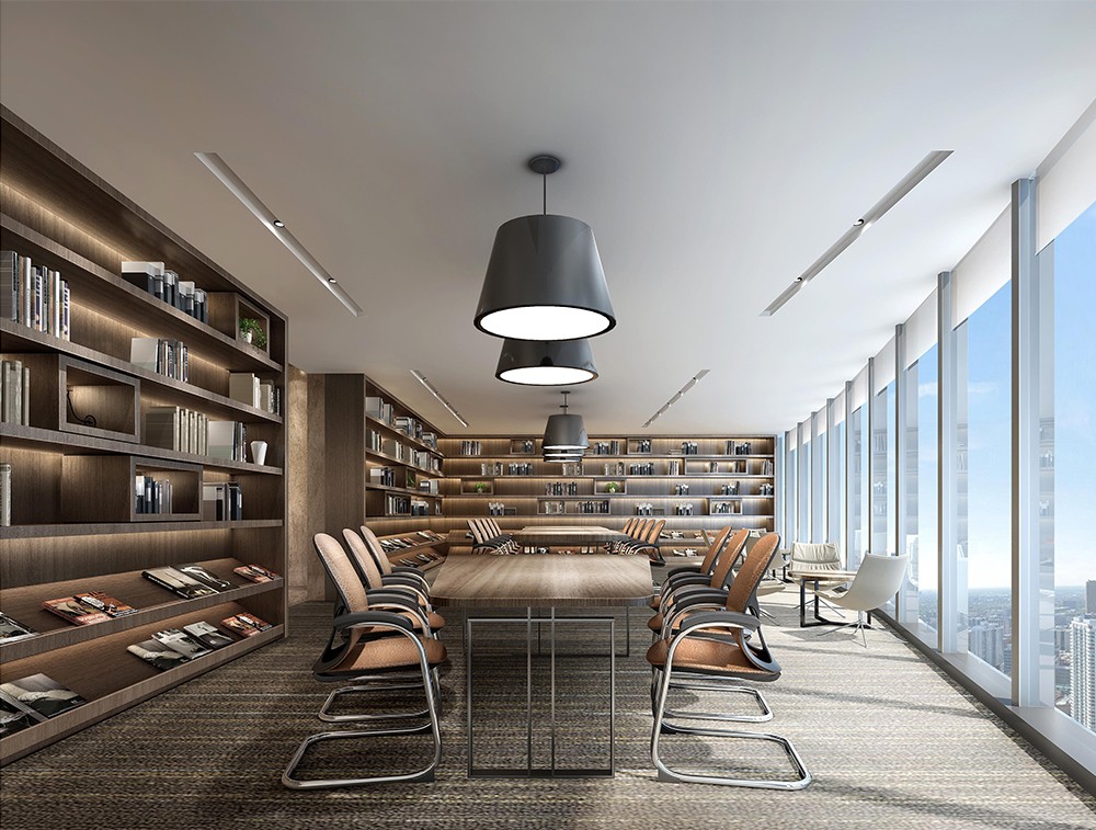 1300平米鄭州公司辦公樓設計效果圖