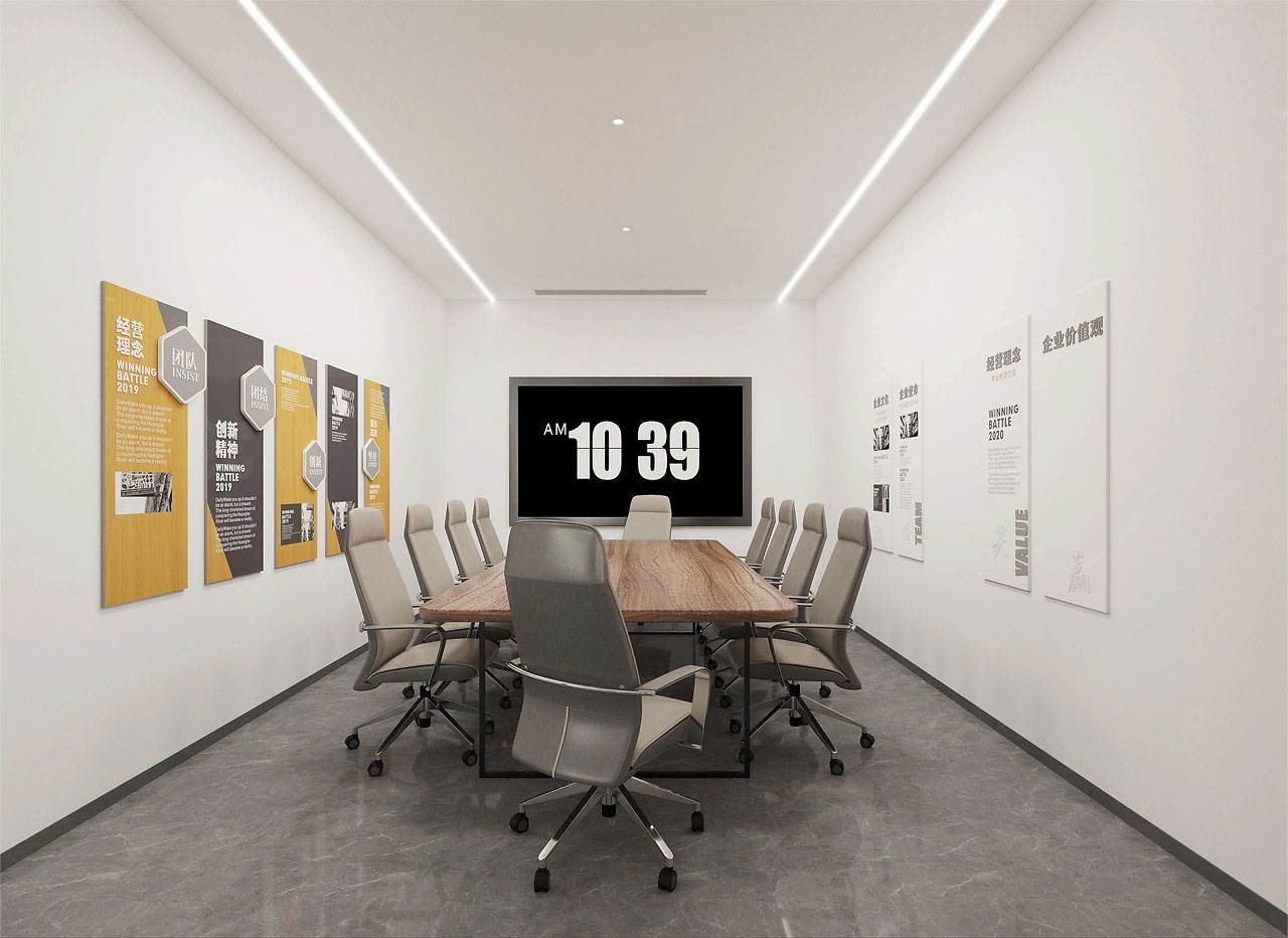 235平米鄭州辦公室裝修施工效果圖