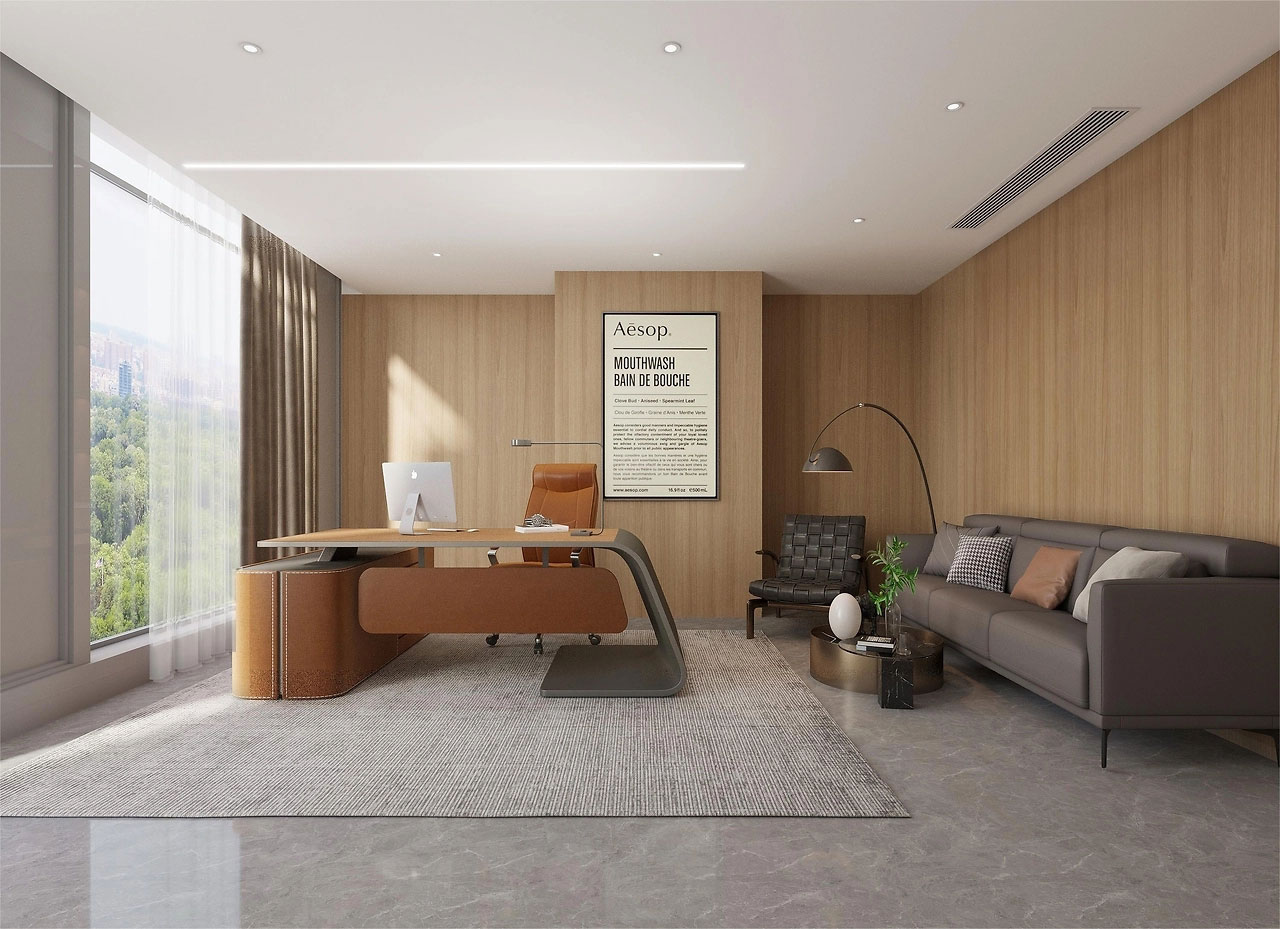 235平米鄭州辦公室裝修施工效果圖