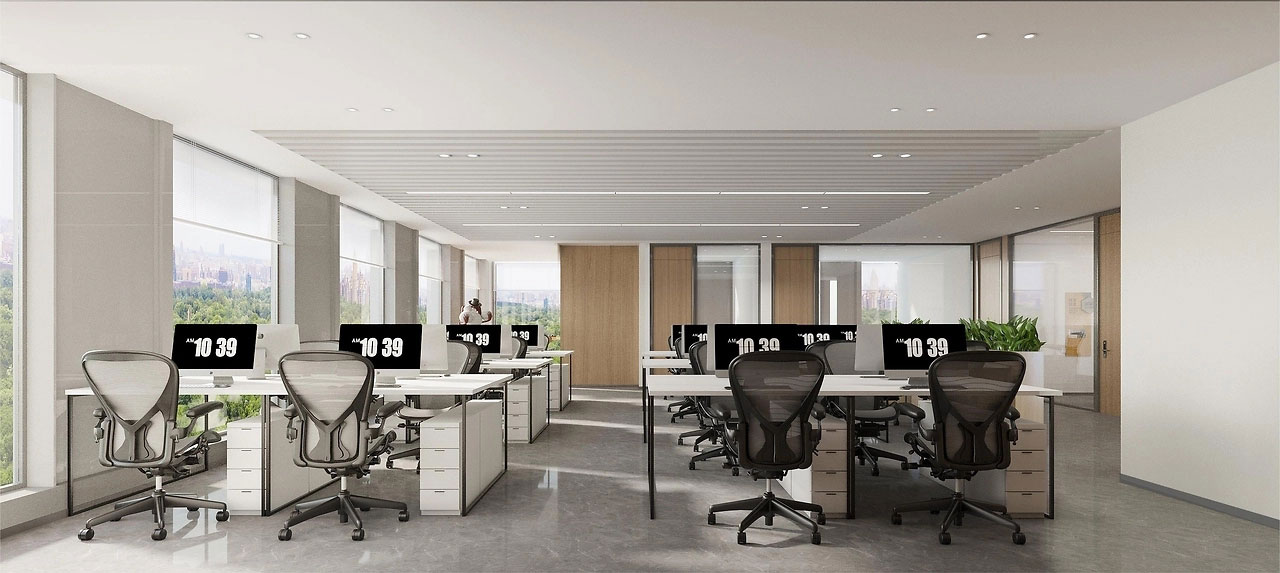 235平米鄭州辦公室裝修施工效果圖