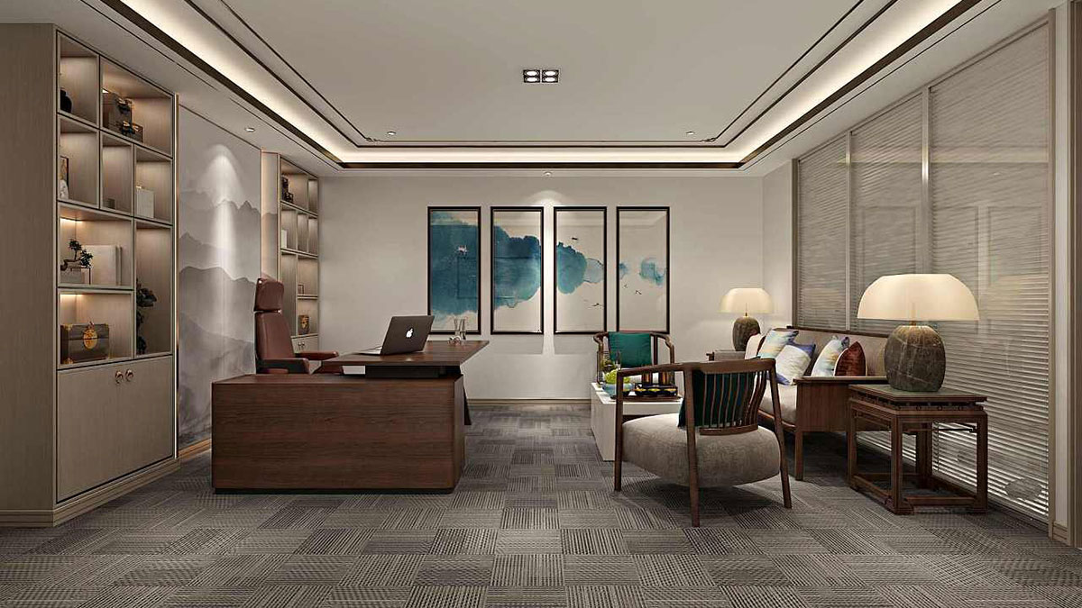 300平米鄭州辦公室設計施工效果圖