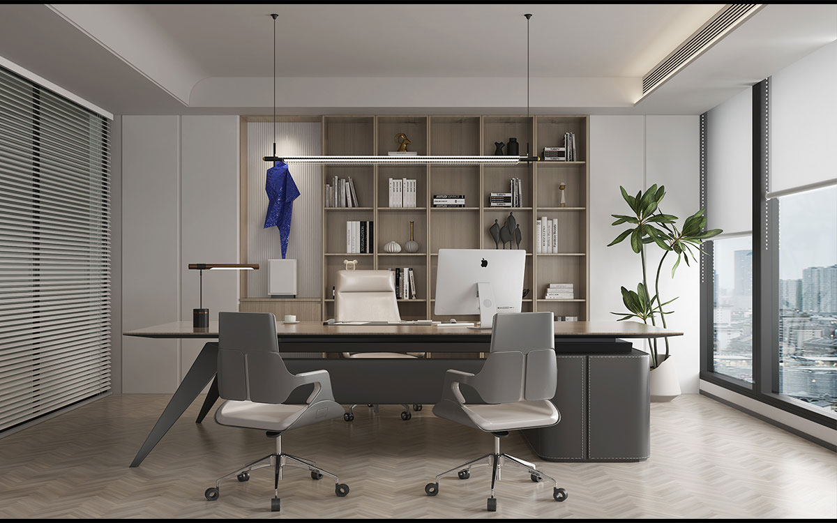 300平米鄭州企業(yè)辦公室設(shè)計(jì)效果圖