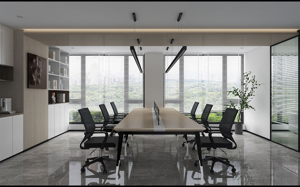 300平米鄭州企業(yè)辦公室設(shè)計(jì)效果圖