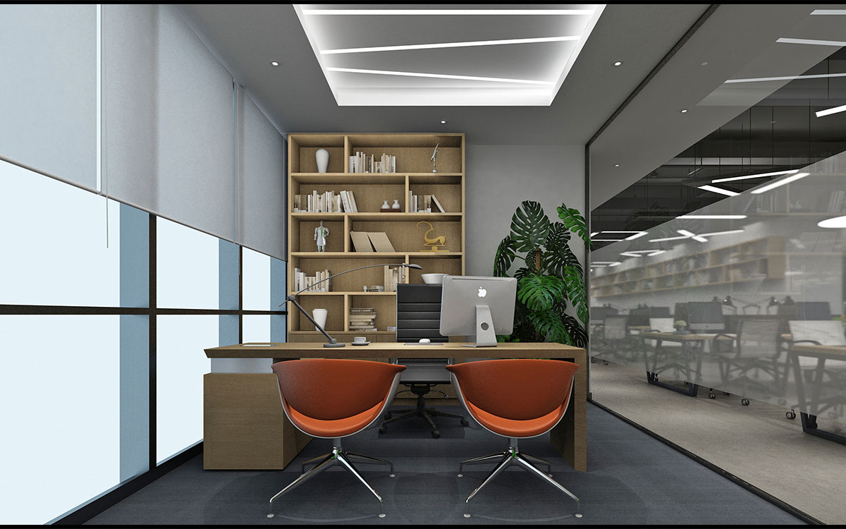 420平米鄭州傳媒公司辦公室設計效果圖