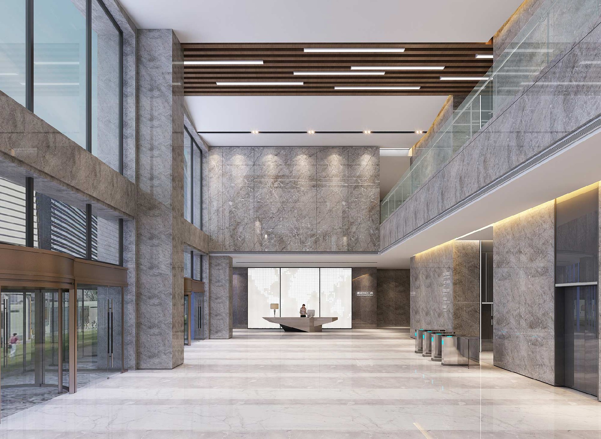 2000平米新鄭辦公樓裝修設計效果圖