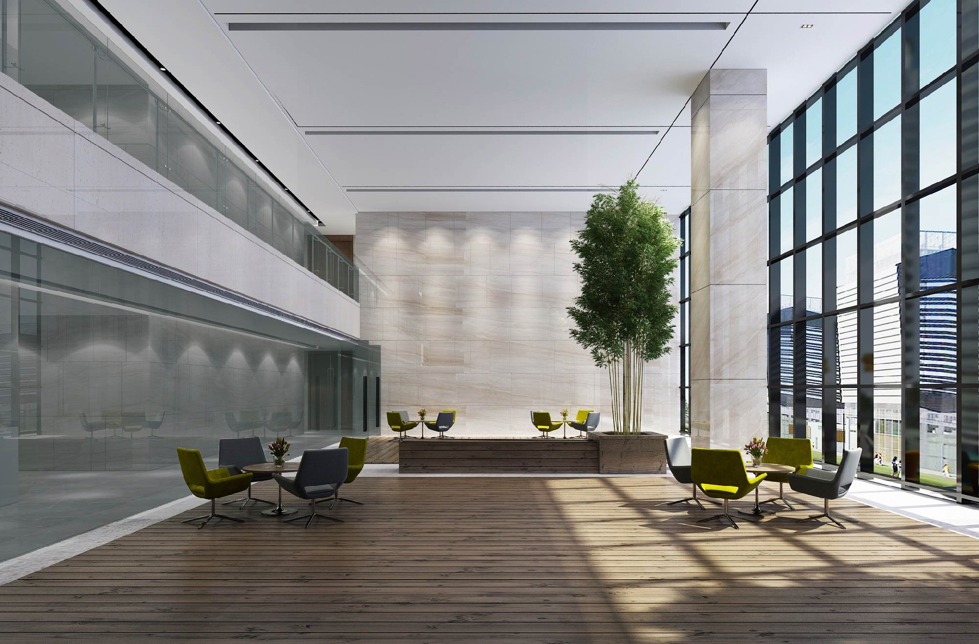 2000平米新鄭辦公樓裝修設計效果圖