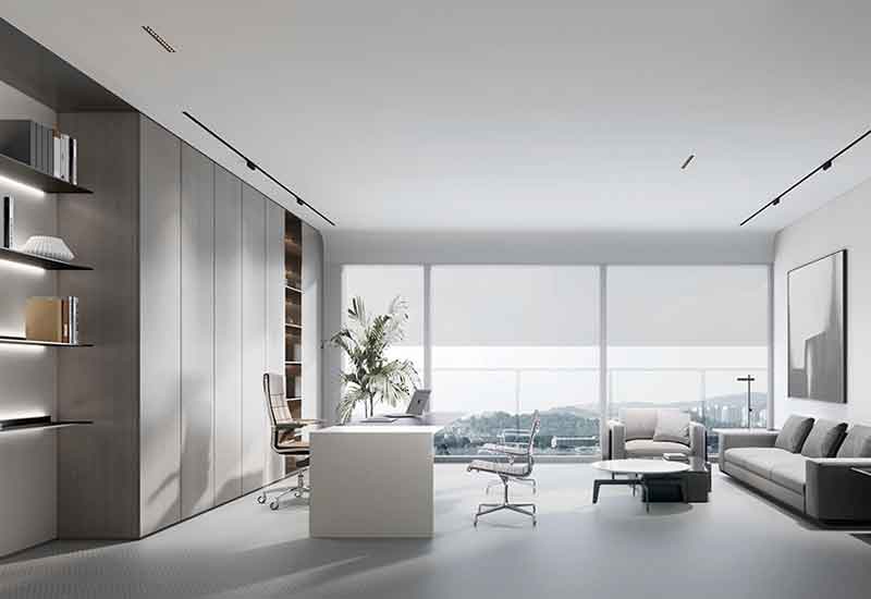 鄭州中間樓層辦公室裝修：采光與視野平衡方案