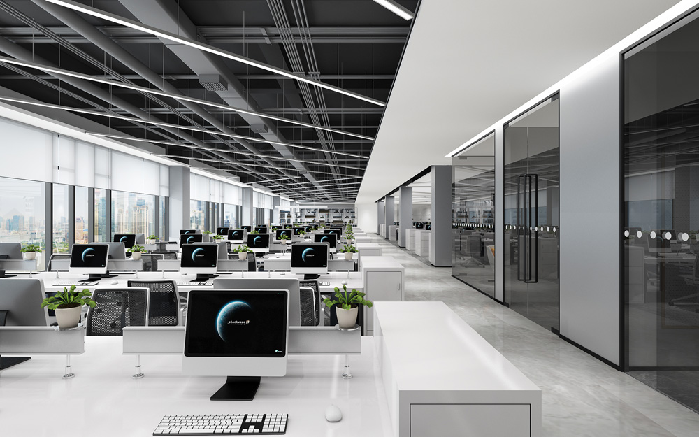 300平米鄭州辦公室設(shè)計(jì)施工效果圖