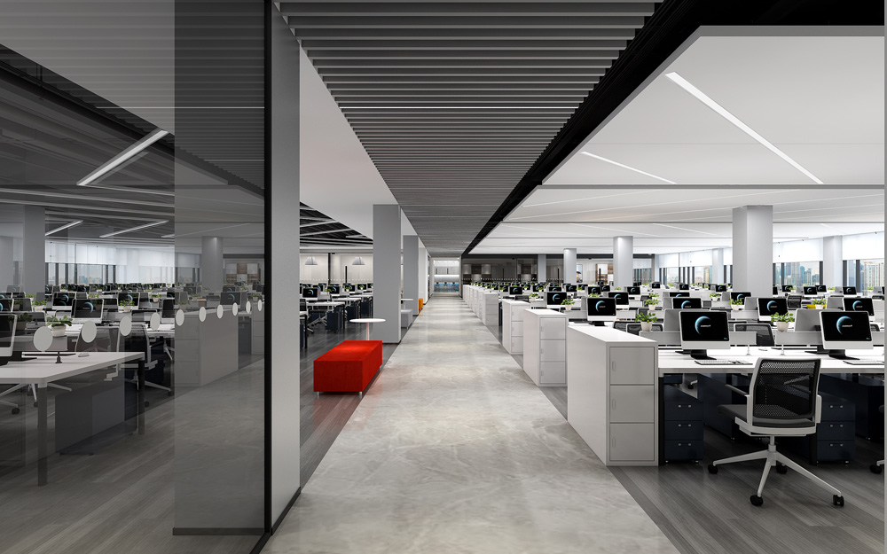 300平米鄭州辦公室設(shè)計(jì)施工效果圖