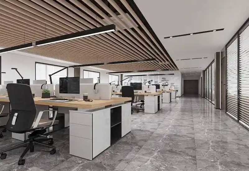鄭州寫字樓裝修設計的地面材料:耐磨與美觀的平衡