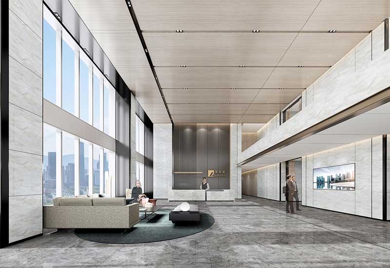 鄭州高端辦公室裝修設計1100元/平米以上案例